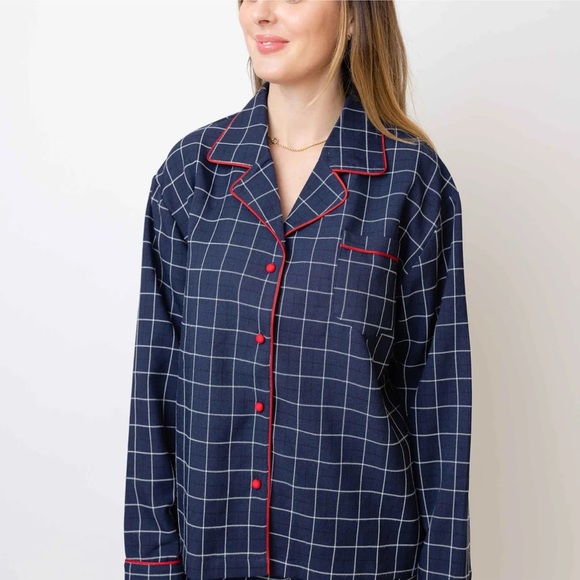 New The Happily Eva After Collection The Tonino Pajama Set XS 100% Cotton Plaid - Picture 4 of 15